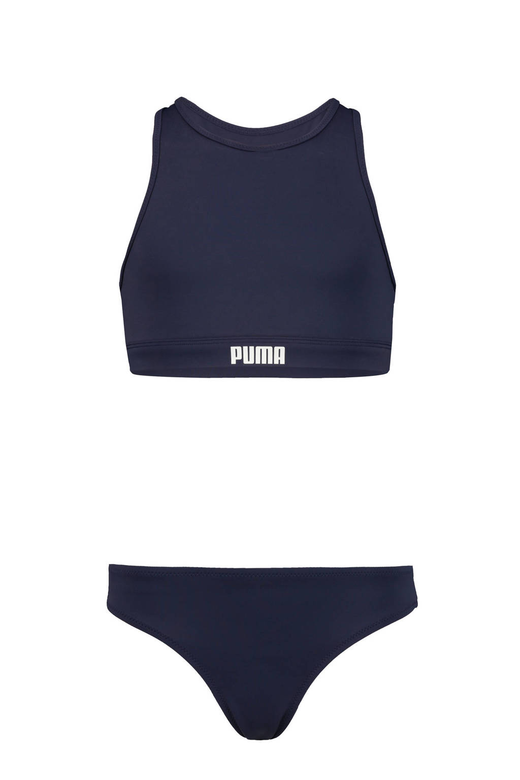 Mooie sportieve bikinicrop bikini donkerblauw