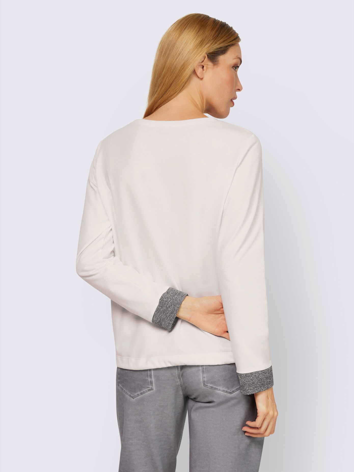 Sweat-shirt imprimé brillant