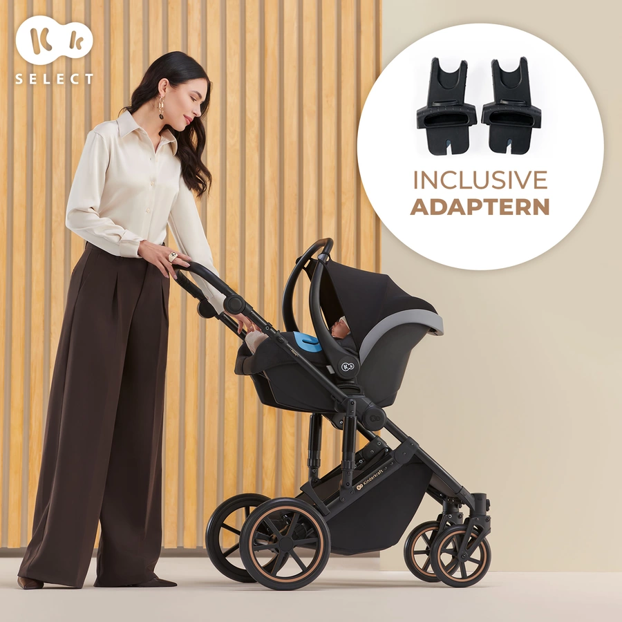 Kinderkraft Kombikinderwagen PRIME 2 2 in 1 Venezian Black