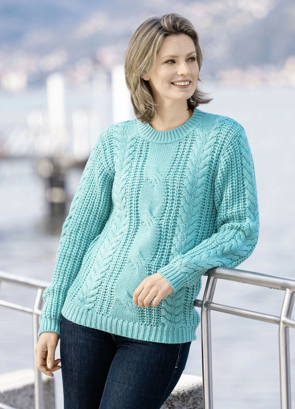 Pullover in Grobstrick