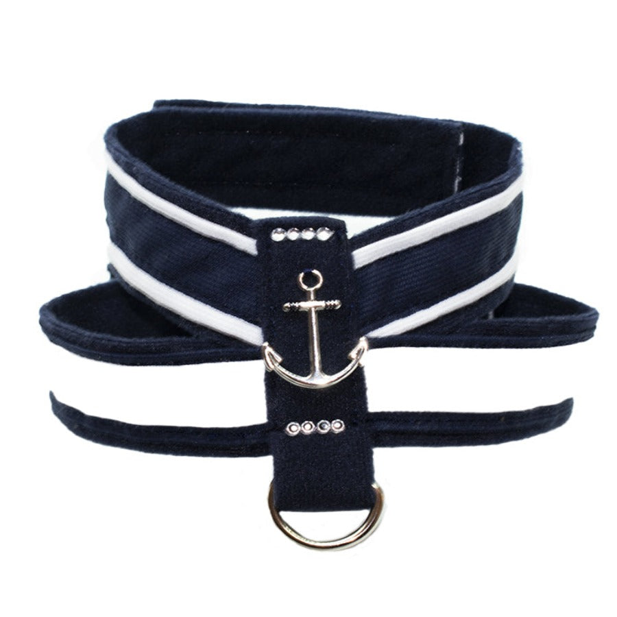 Coleira peitoral Ideal Pets Nautica, azul marinho, para cães.