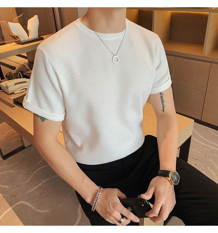 GRAYCIOUS - Gebreid T-shirt met korte mouwen