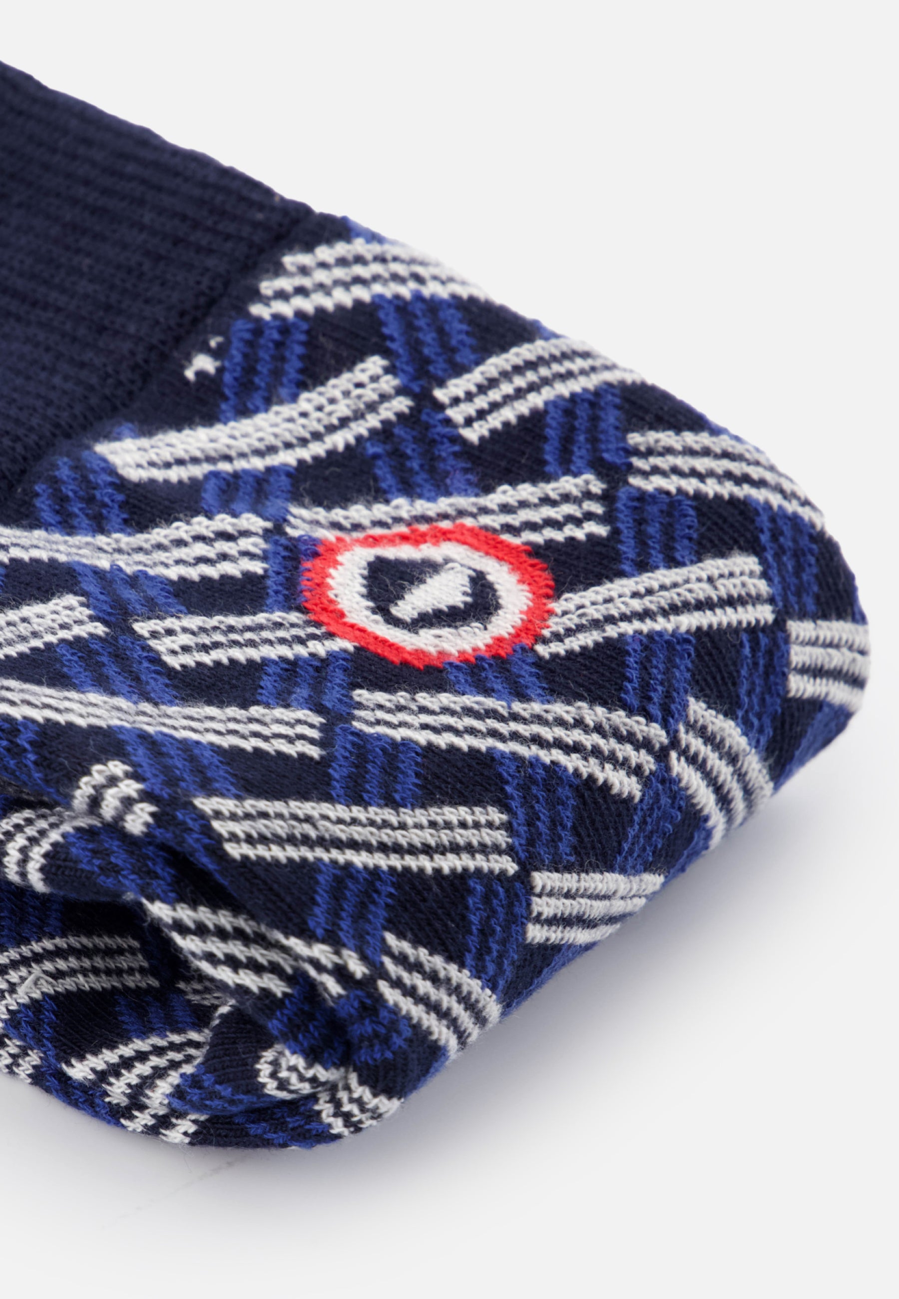 Chaussettes mi-hautes-Lucas Imprimé Diagonale Marine