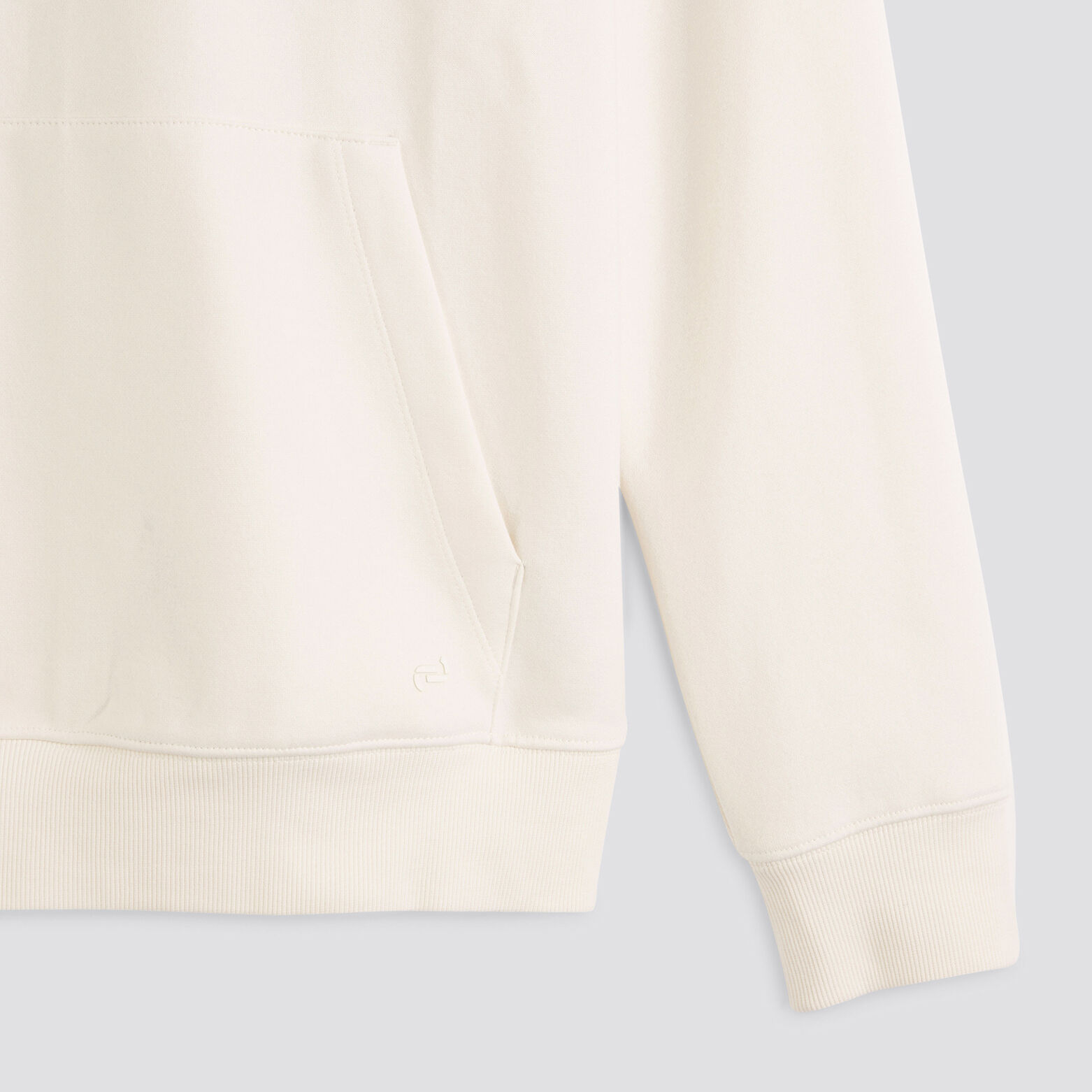 Sweat à capuche essentiel Ecru