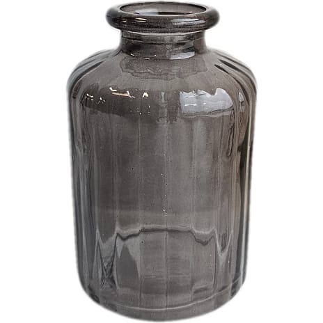 Glasvase H:10 cm - Grå