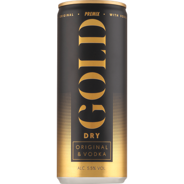Gold Dry Original & Vodka Premix Alcoholic Beverage 250 ml