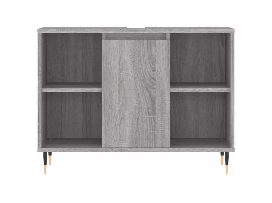 Armoire salle de bain sonoma gris 80x33x60 cm bois d'ingénierie