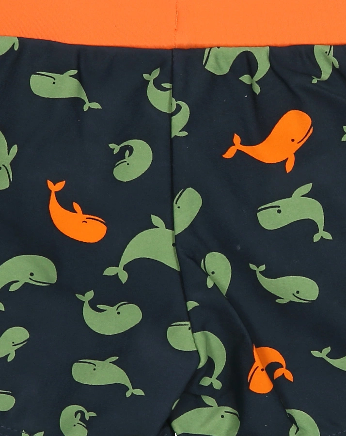 Badeshorts WAL in marine/oliv