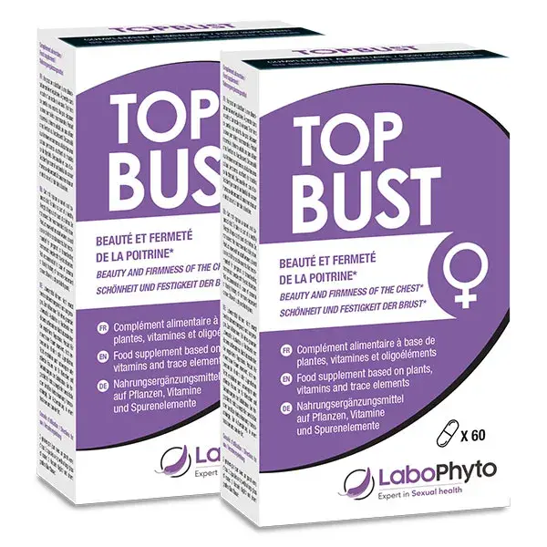 Pacote com 2 unidades - Labophyto TOP BUST - tratamento para aumento do volume dos seios - 60 cápsulas