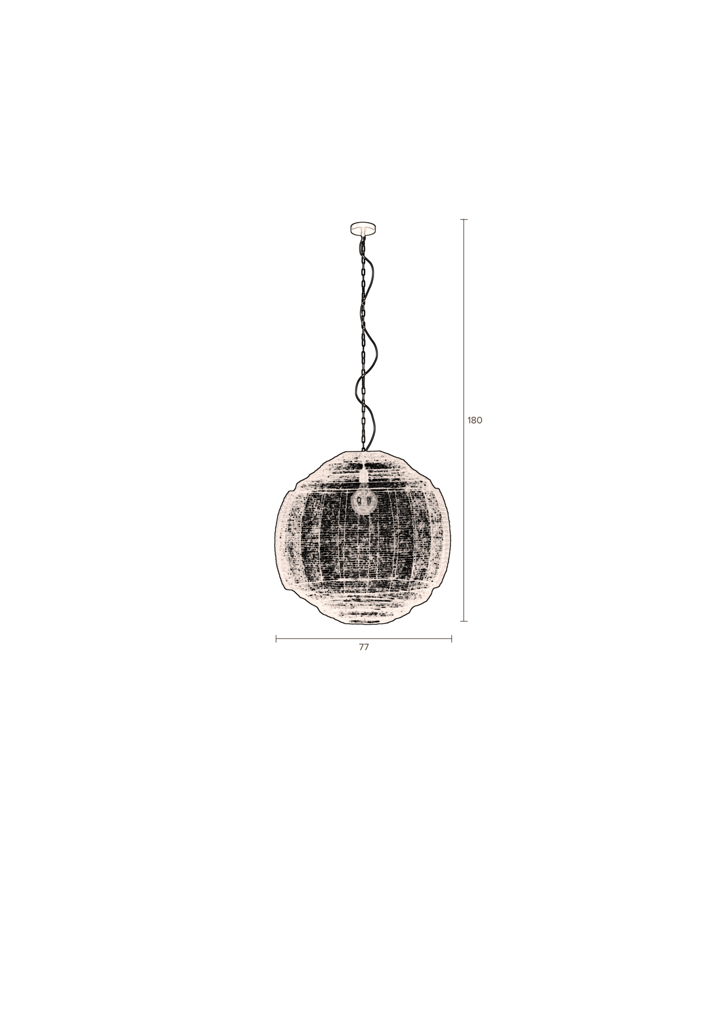 Dutchbone hanglamp Meezan Goud XL