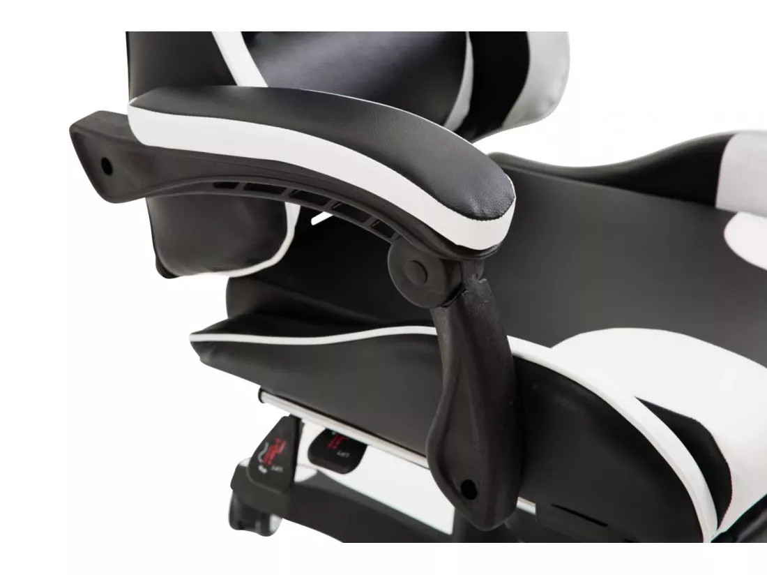 Chaise de bureau - Similicuir & Plastique - Noir / Blanc - Ignite