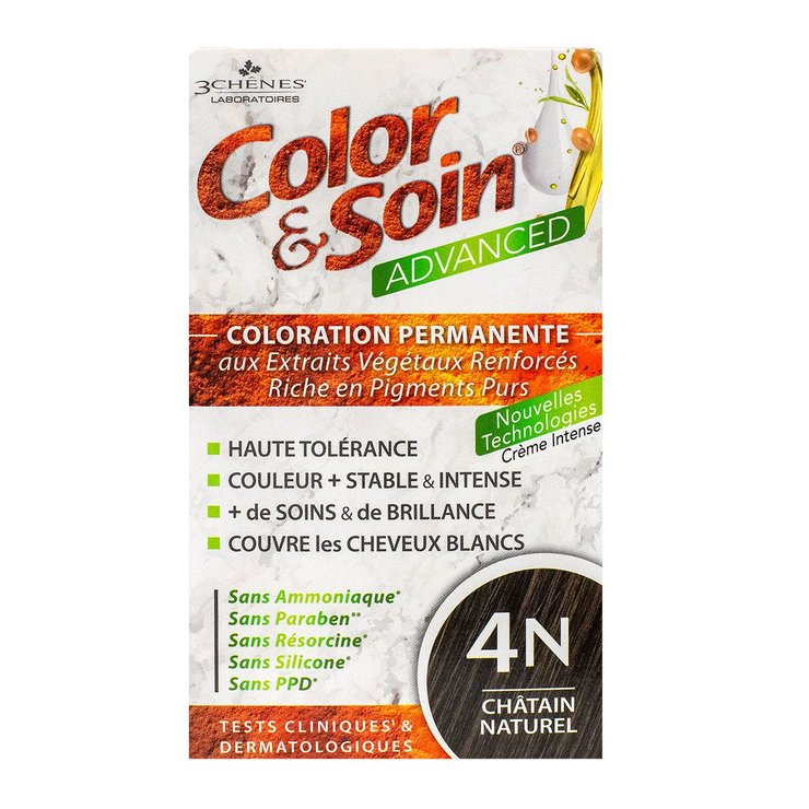 Color & Soin coloration permanente 4N châtain naturel