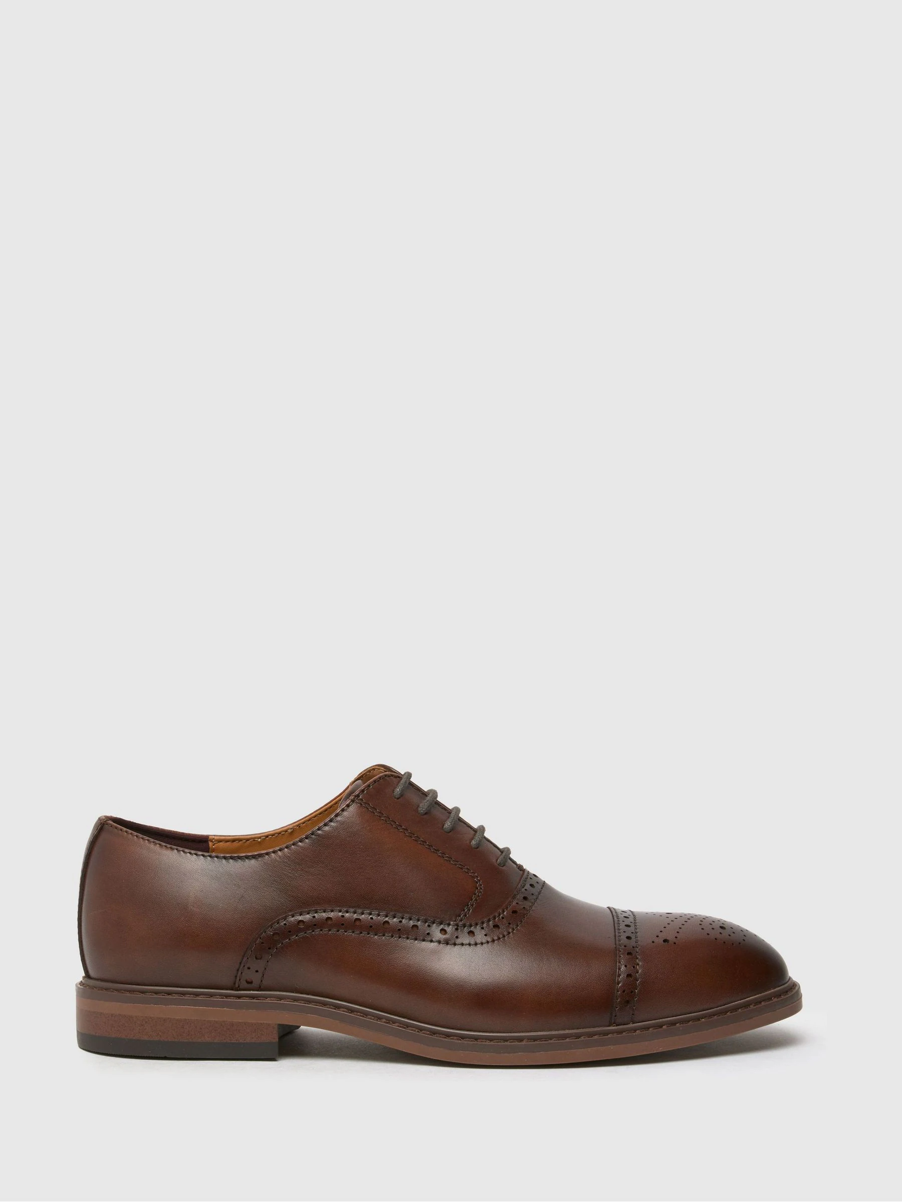 Schuh Raven Leren Bruine Brogues
