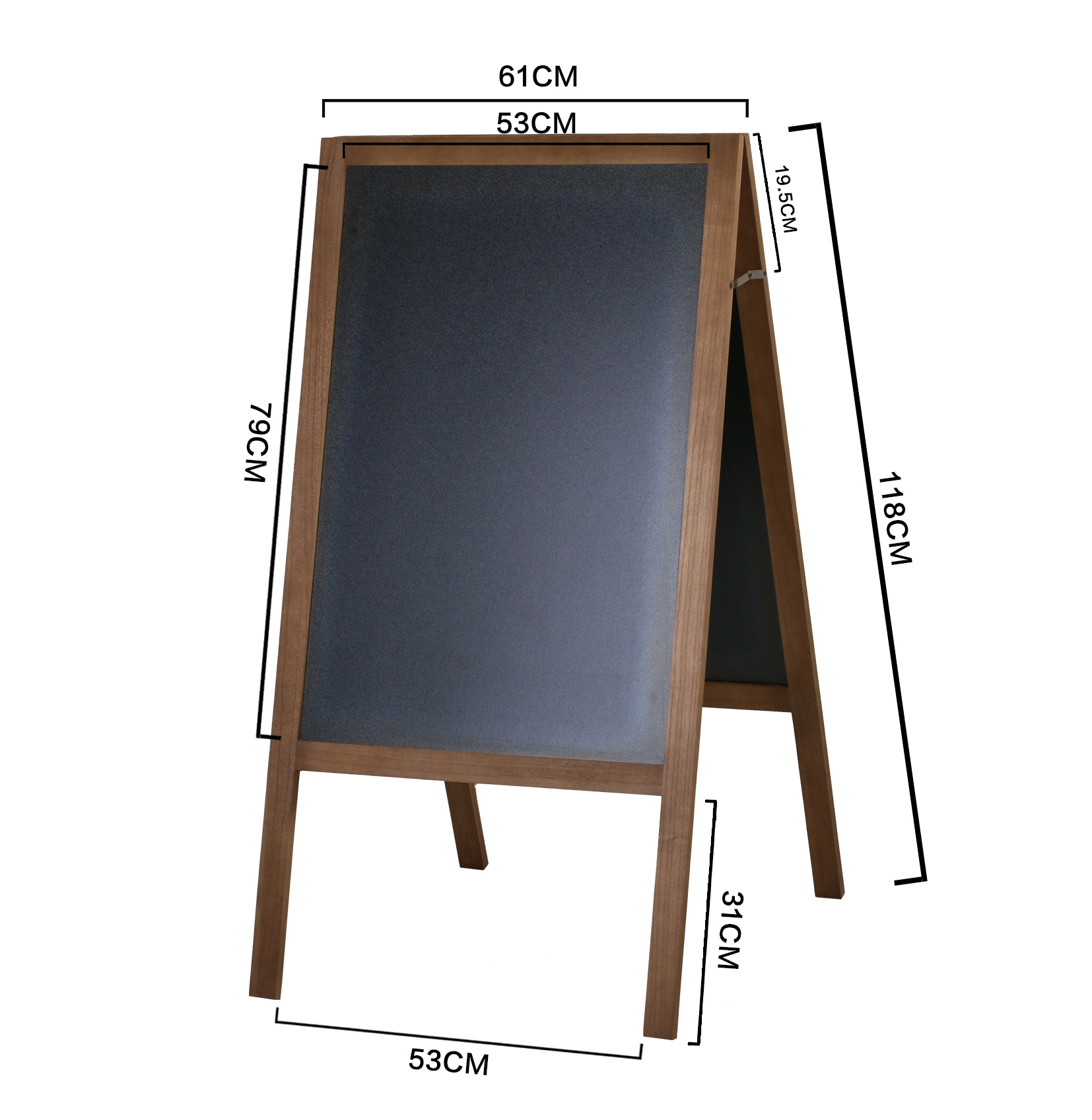Kundenstopper Kreidetafel 118 x 61 cm braun