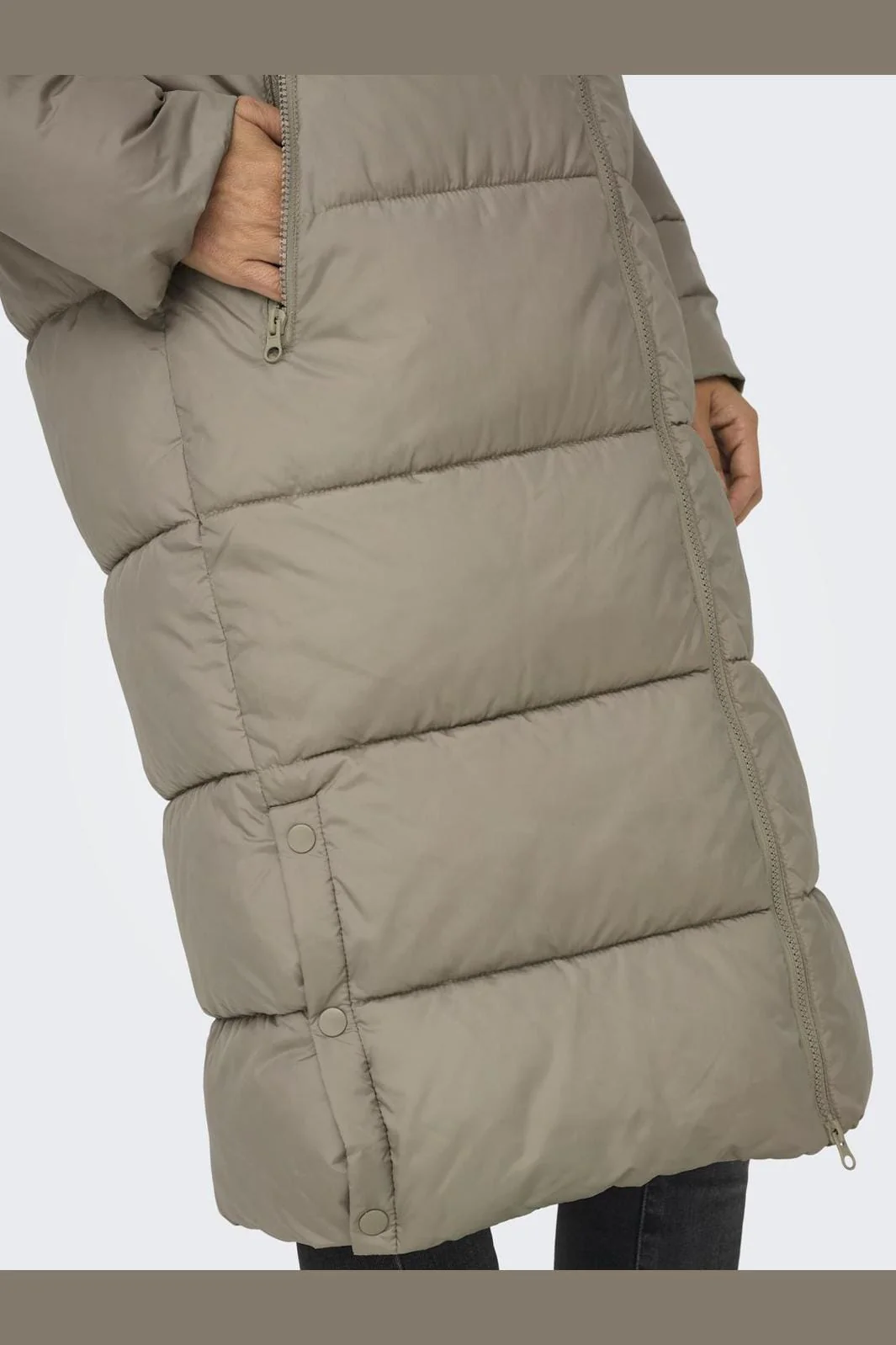 Only Onlmontana Long Puffer Jacket 3810328 silver mink