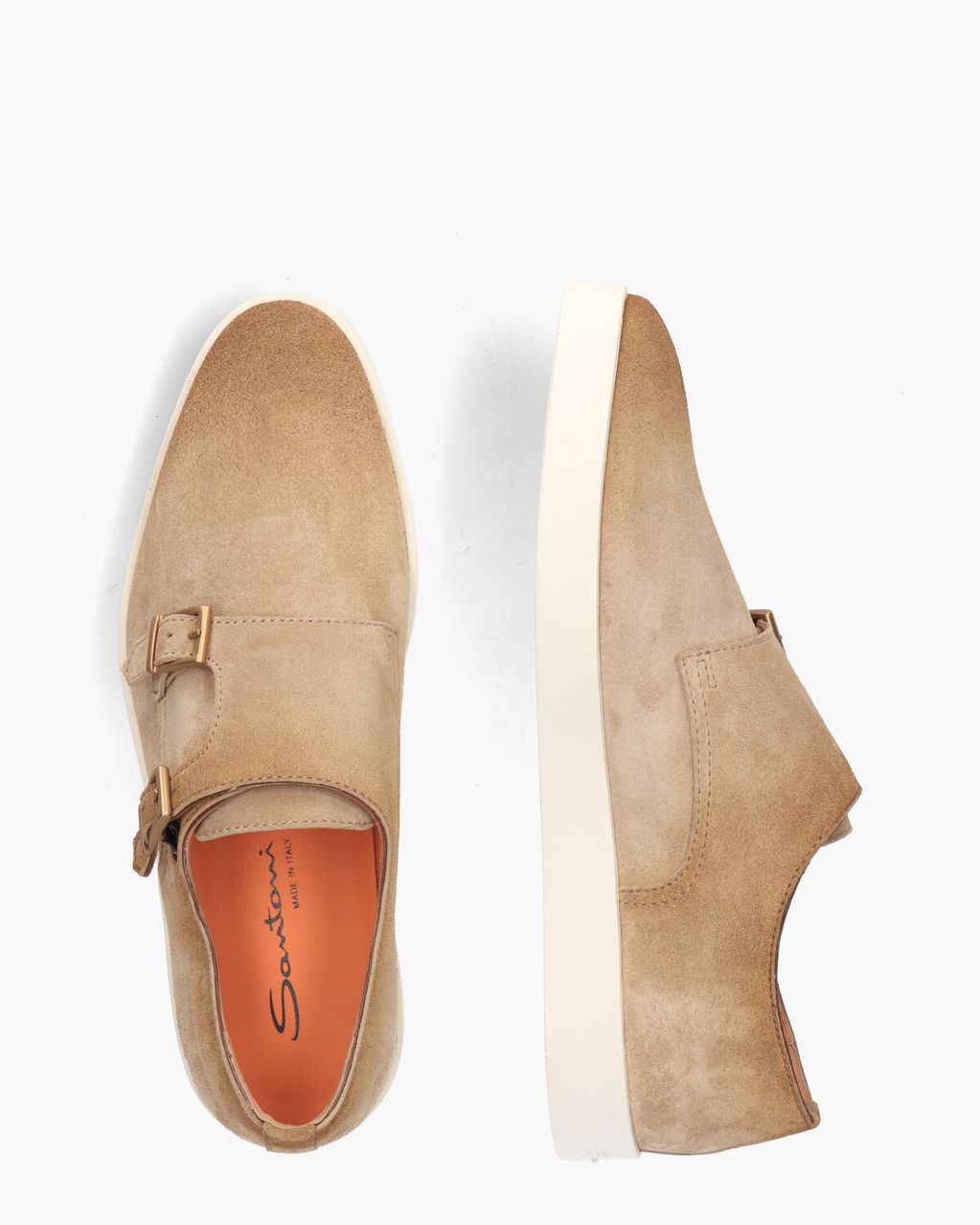Santoni 17832 Lichtbruin Heren Gespschoenen