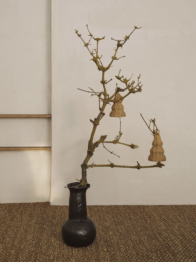 ferm LIVING Braided Bell Baubles - Set of 2 - N Natural
