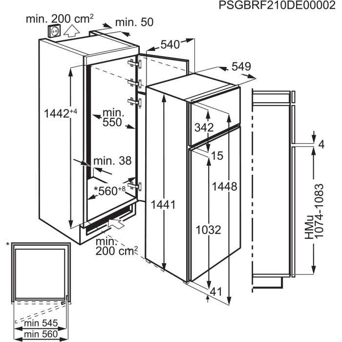 AEG Einbau-Kühlautomat Serie 5000 ColdSense SDE614F1AS