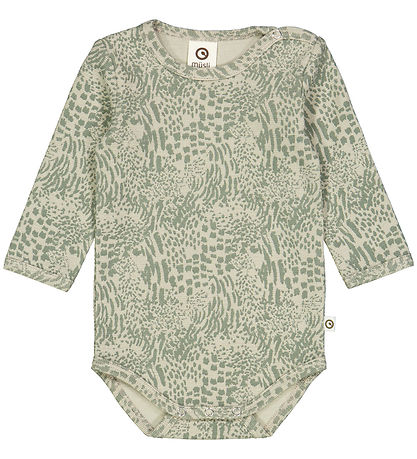 Müsli Body L/æ - Leopard - Soft Green/Poesie Green