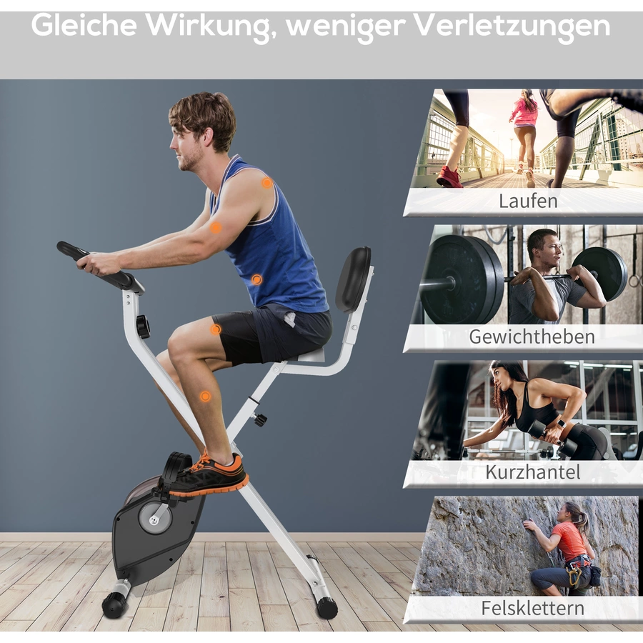 HOMCOM Fahrradtrainer mit Magnetwiderstand schwarz