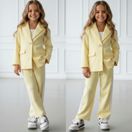 Yellow Chic Lounge Set – Blazer & Jogger