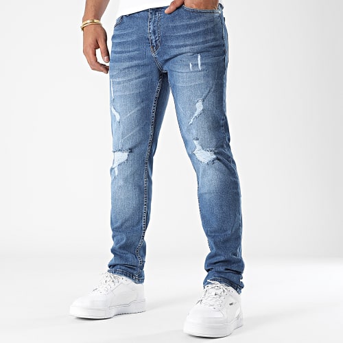 Jean Regular Fit Avec Destroy 2480 Bleu Denim