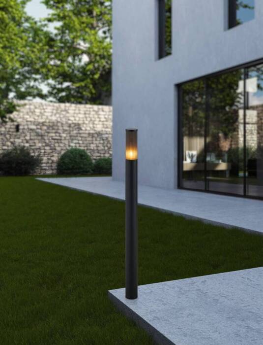 Eglo Salle standerlampe høj i sort - udendørs