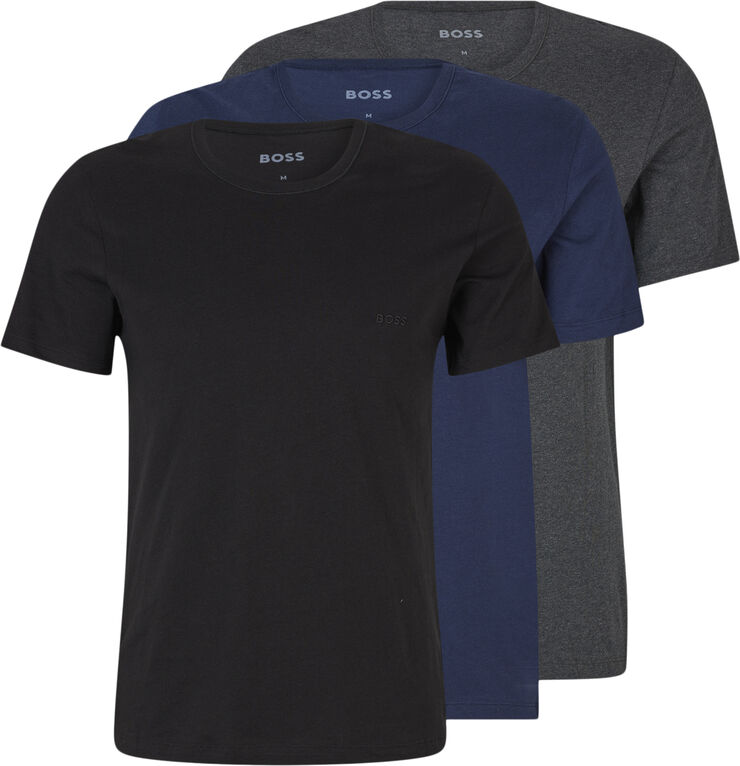 BOSS TShirt RN 3P Classic Open blue