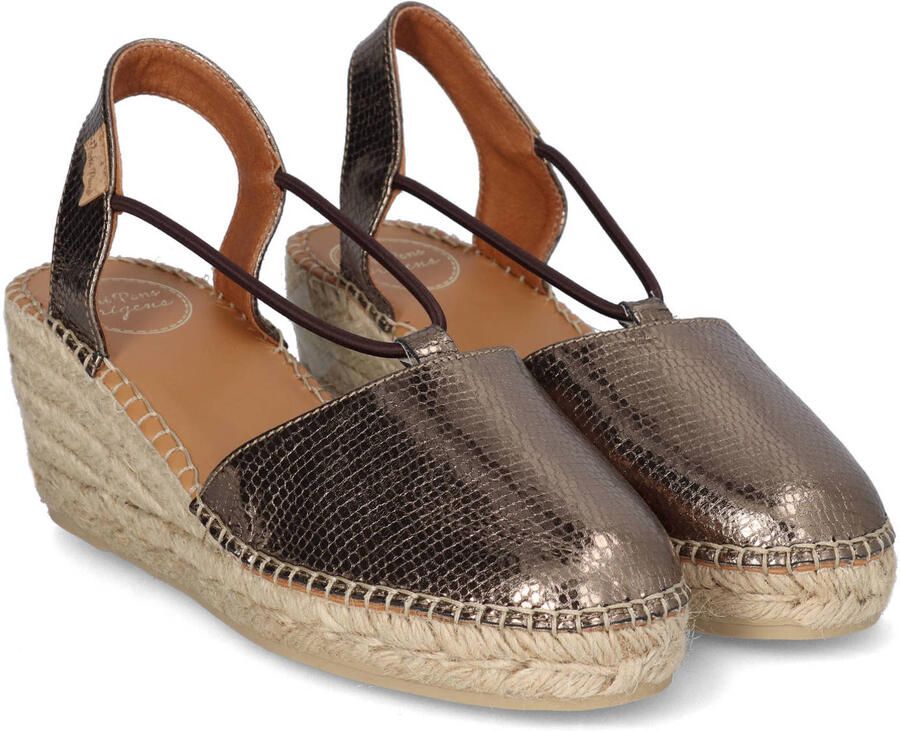Toni Pons Telma leren espadrilles brons metallic