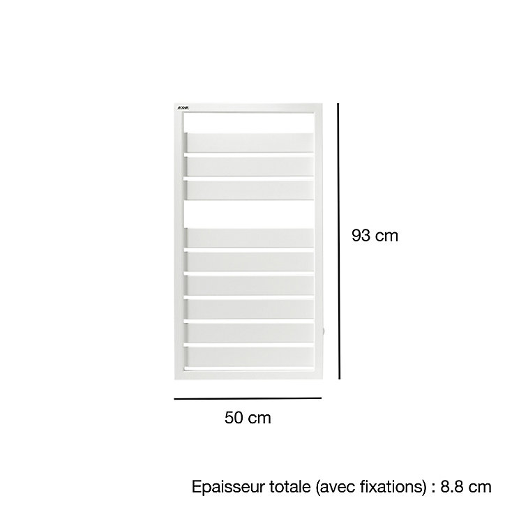 Radiateur sèche-serviettes eau chaude Acova Astrakan blanc 432W
