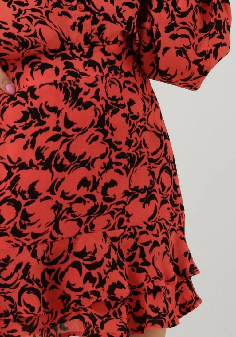 ALIX THE LABEL koraal alix the label minirok ladies woven two colour ruffle skirt