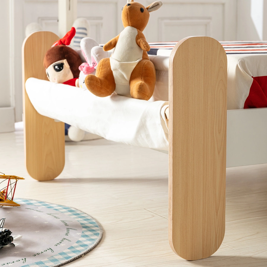HOMCOM Kinderbett mit Kinderfreundlichem Design bunt