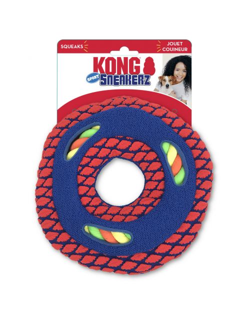 Kong Sneakerz Sport Disc W\/Rope - Hondenspeelgoed - 22.5 cm Medium