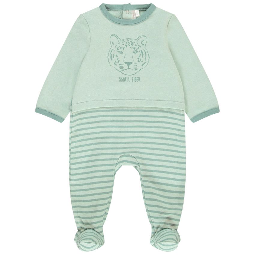 Dors-bien en jersey print tigre pour bébé garçon - Vert