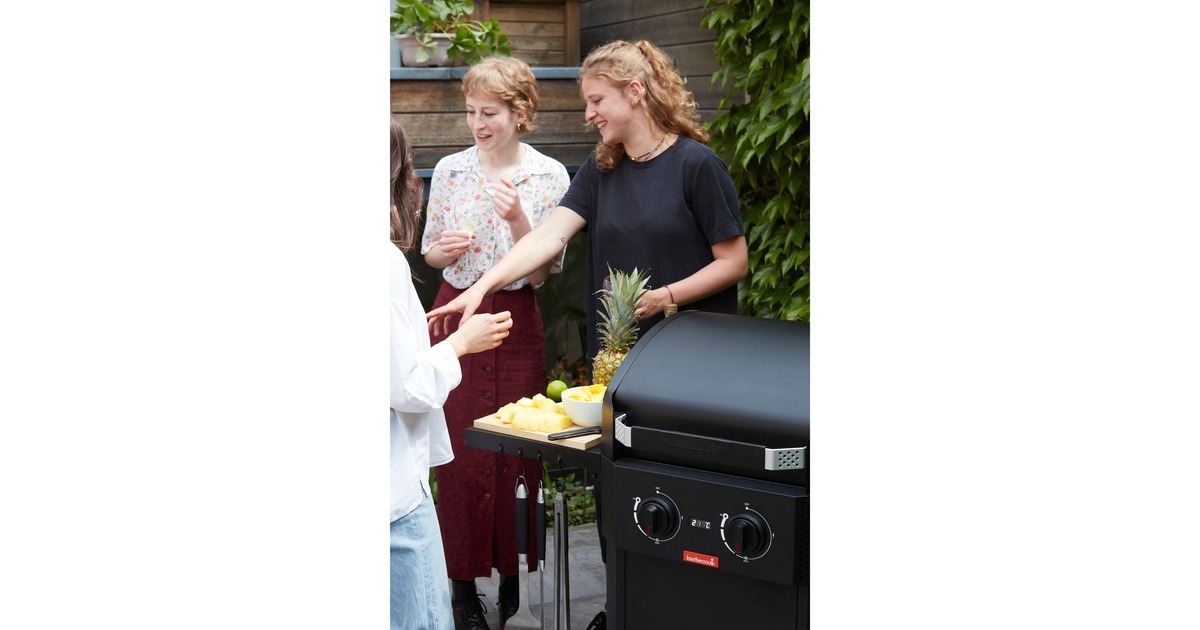 BarbecookE-Luca elektrische barbecue met inklapbare zijtafels  (Zwart)