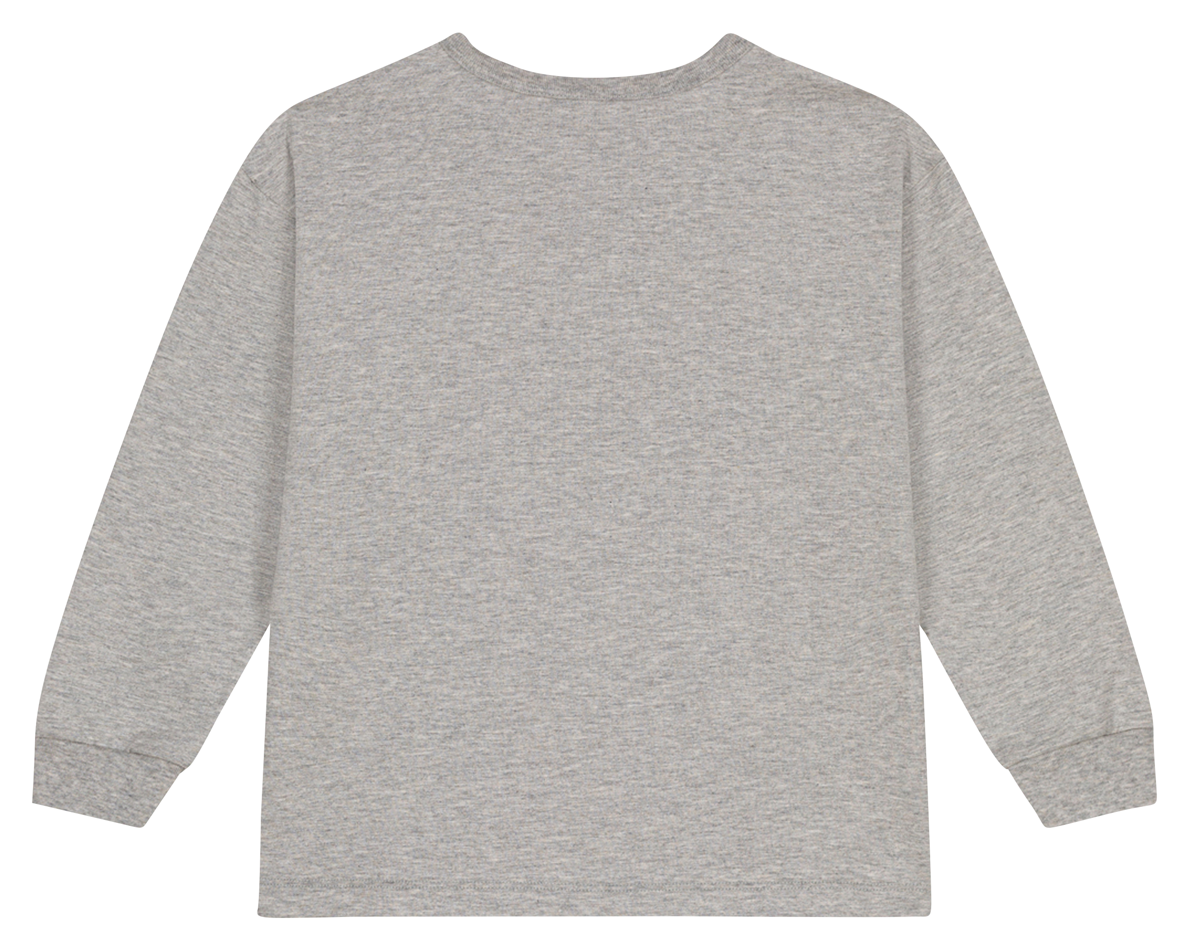 Tee-shirt col rond droit en coton sérigraphié | Gris