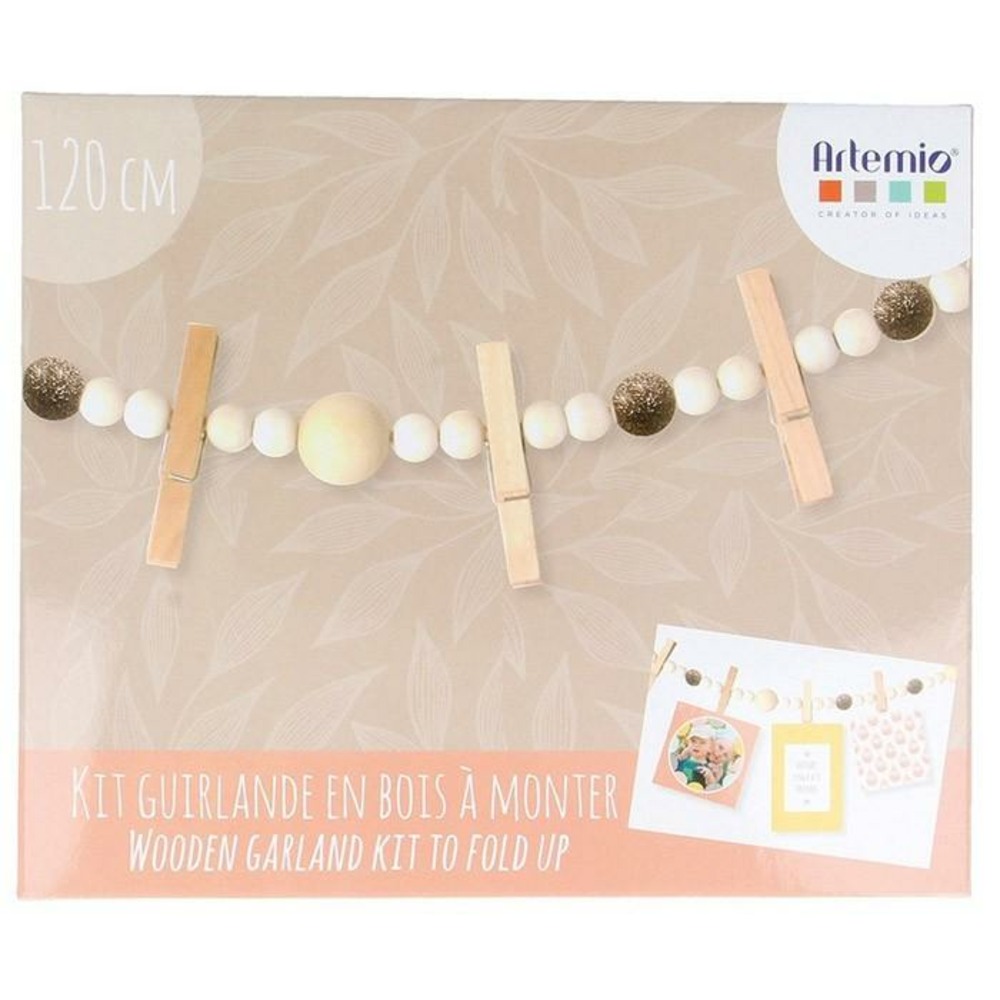 Coffret diy décorations de noël - guirlande en bois souvenirs