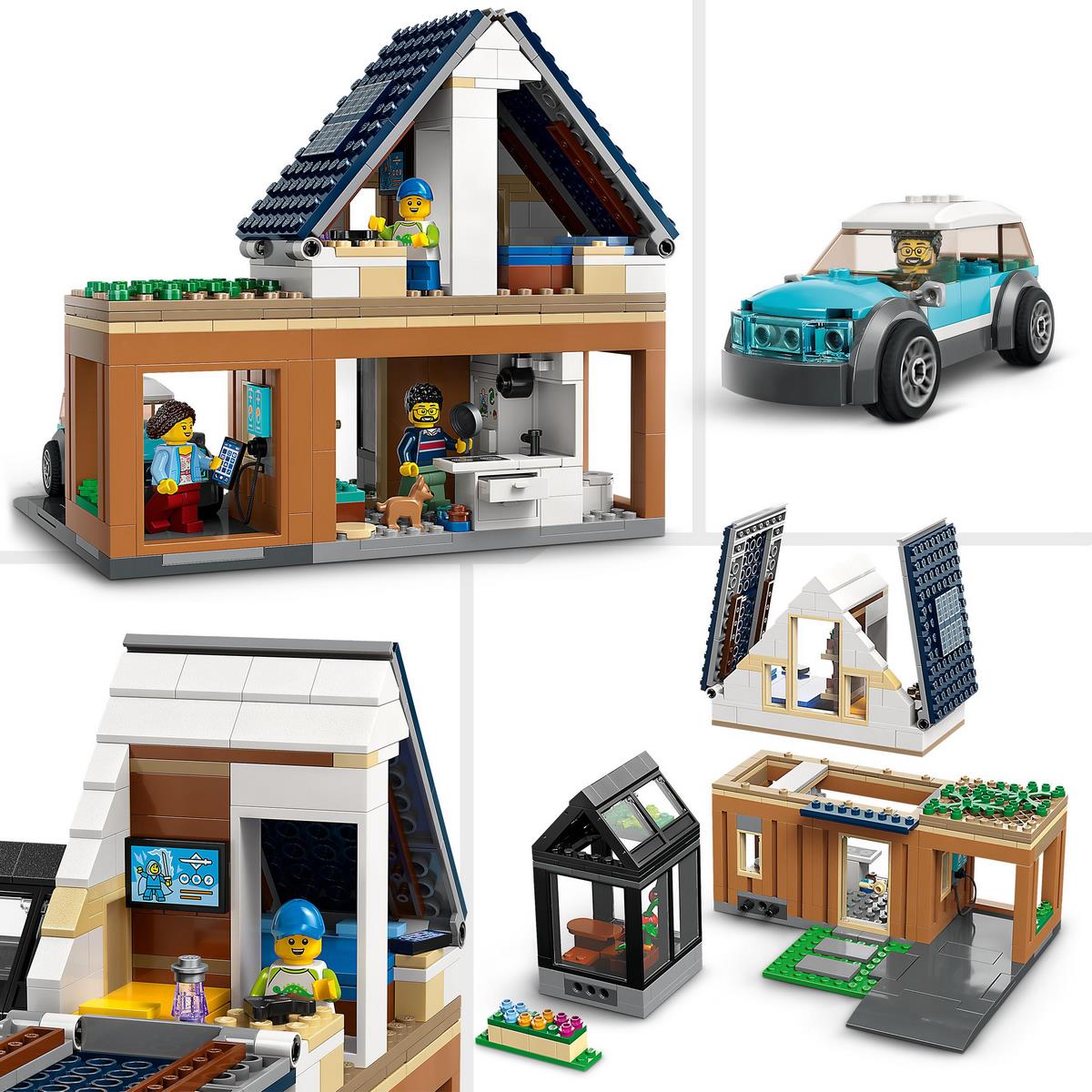 Maison familiale et voiture électrique Lego City 60398