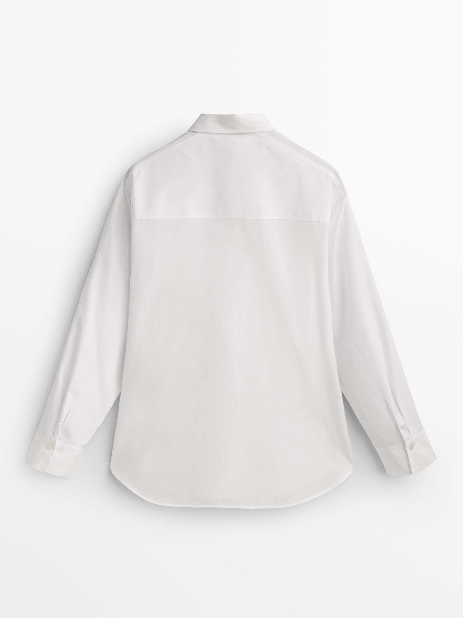 Camisa de popeline com grampos de cabelo - BRANCA