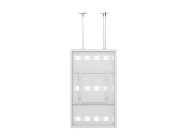Multibrackets M Pro Series - Indelukke (fast arm, bagplade, 2 loftspladedækker, adapter, etui, 2 pæle (80 cm), 2 interne pæleled) - for LCD display - large - stål - hvid - skærmstørrelse: 75
