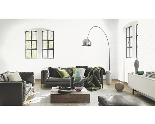 Vliesbehang 150100 Wallton steenlook wit
