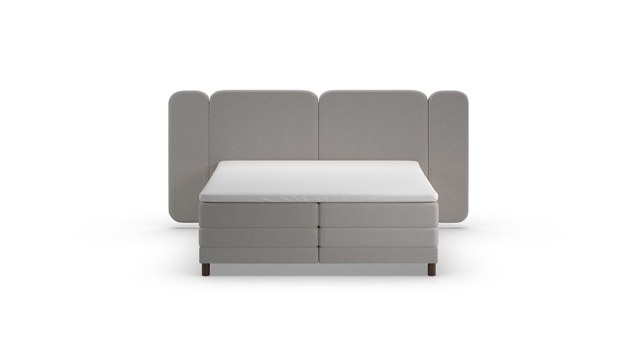 Elektrische boxspring Ridge - Wool look light grey