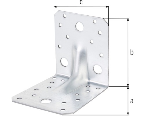 Zware hoekbeugel met groef, 105 x 105 x 90 mm, sendzimir verzinkt, 1 stuk