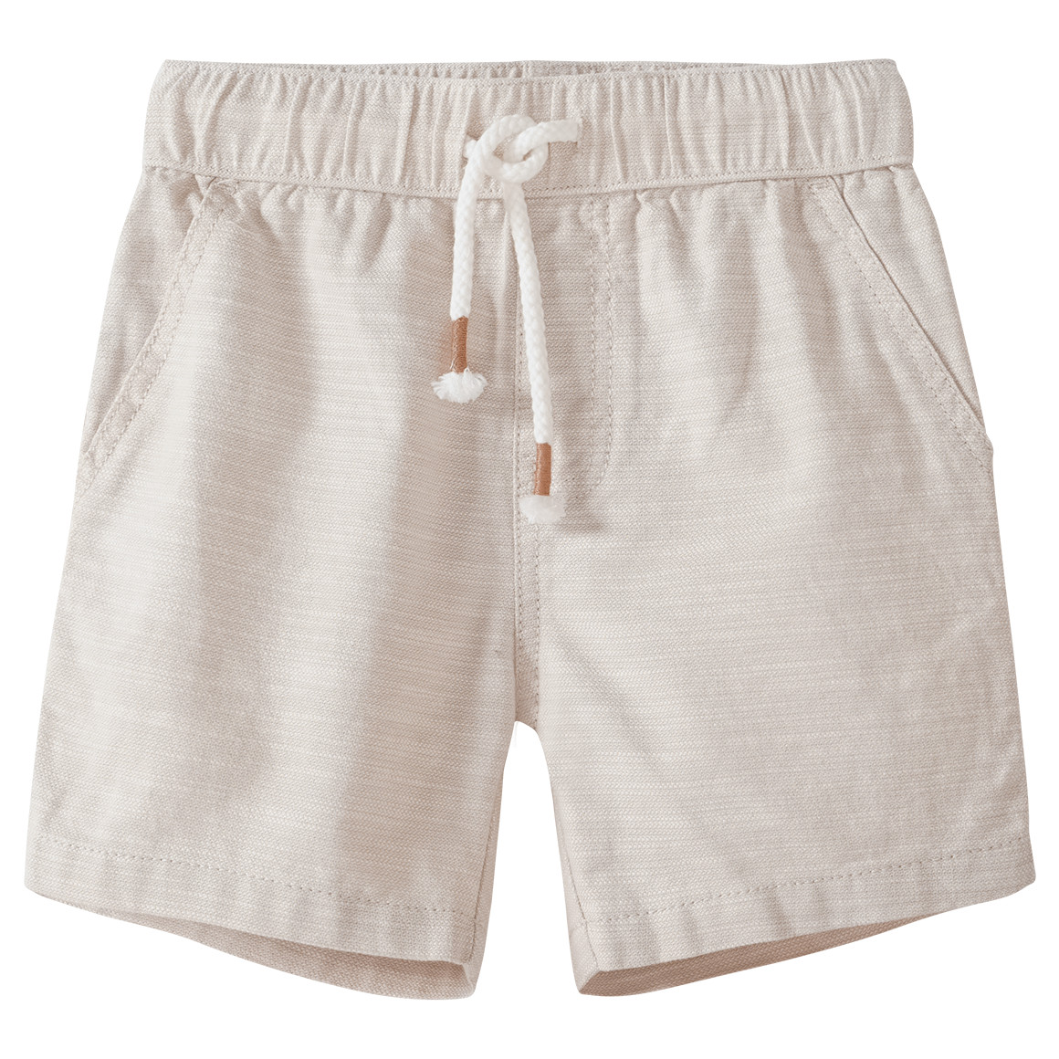 Baby Shorts aus strukturierter Baumwolle hellbeige