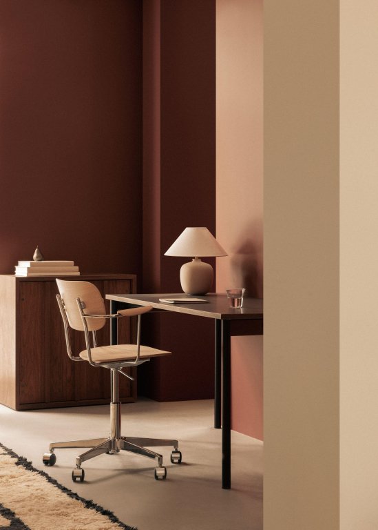 Audo Copenhagen Co eettafel 140x70 chroom/crème