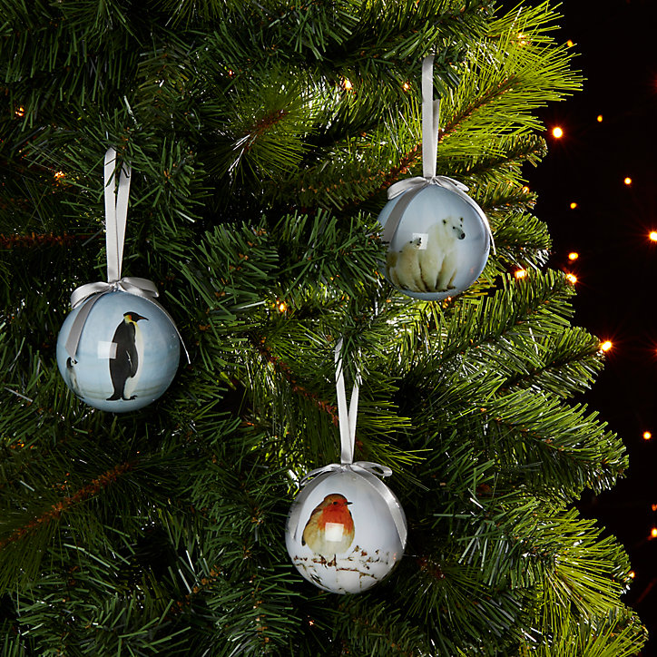 Boule de noël image pingouin à suspendre