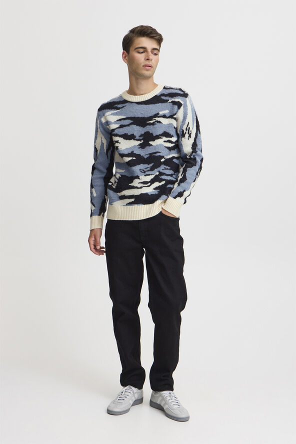 Casual Friday CFKLAES camo knit Dark navy