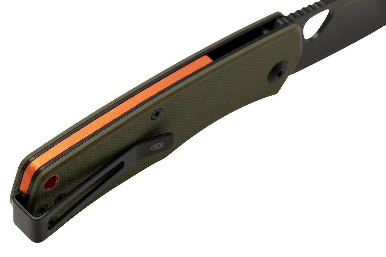 The James Brand The Folsom, OD Green G10   Orange   Black, KN112194-00, zakmes