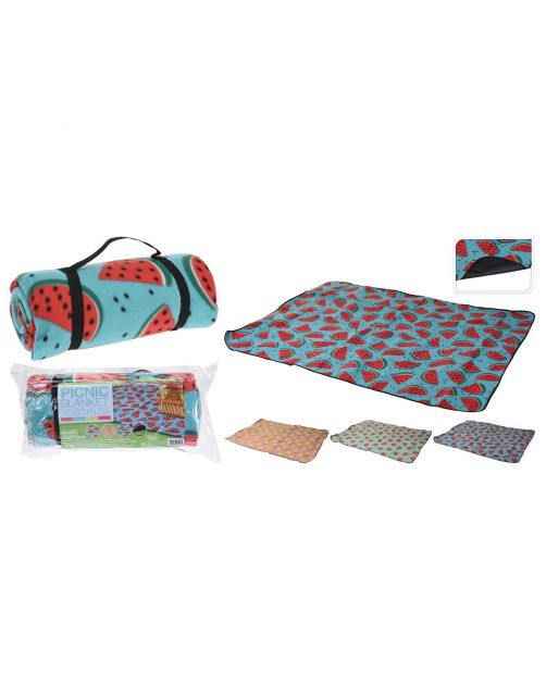 Homestyle Picknickdeken 3 Assortie Kleuren - Tuinmeubelen - 130x170 cm