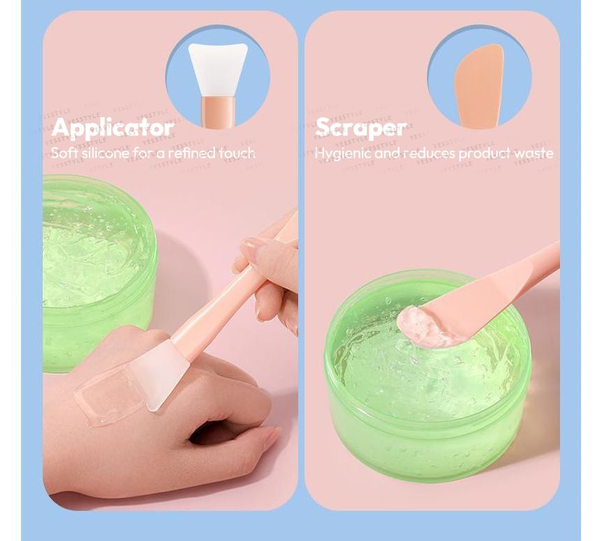 Worthbuy - Dubbelzijdige siliconen gezichtsmasker applicator / spatel
